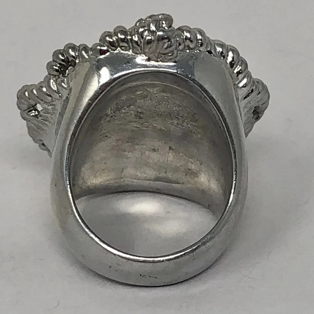 Fleur De Lis Nautical Ring Sz 5 Band Aluminum Arthur Court Discontinued Jewelry